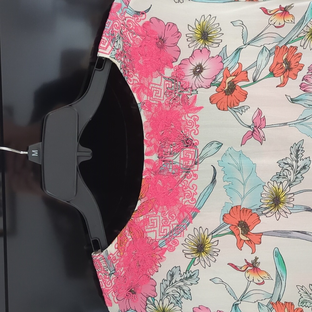 Taj By Sabrina Crippa Silk Floral Asymmetrical Embroidered Dress. - Picture 11 of 11